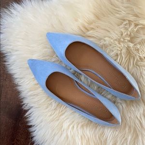 new!!! ASOS Baby Blue Faux Suede Flats